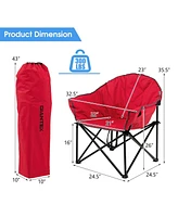 Gouun Folding Camping Moon Padded Chair with Carrying Bag