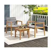 Gouun 3 Pieces Patio Furniture Set with Chair