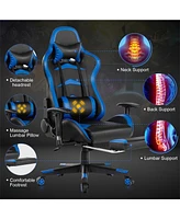 Gouun Massage Gaming Chair with Footrest