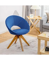 Gouun Swivel Accent Chair with Oversized Upholstered Seat for Home Office