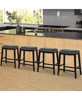 Gouun 26 Inch Counter Height Bar Stool Set of 2 with Upholstered Seat