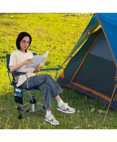 Gouun 360° Swivel Hunting Chair Portable Foldable Hunting Chair with Mesh Cup Holder and Storage Pockets