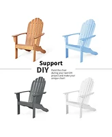 Gouun Acacia Wood Outdoor Adirondack Chair with Ergonomic Design