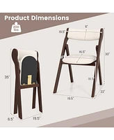 Gouun Set of 2 Folding Chairs with Comfy Padded Backrest and Seat