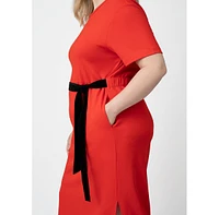 See Rose Go Plus CoolROSE Luxe Knit Midi Dress