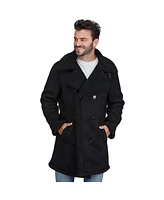 Braveman Men's Faux Shearling Double Breasted Overcoat