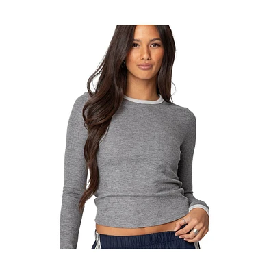 Edikted Women's Meghan Waffle Top