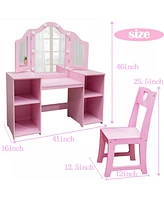 gaomon Kids Vanity Table