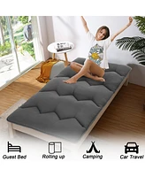 gaomon Queen Size Japanese Futon Mattress, Foldable Roll-Up Floor Mat, Tatami & Camping Pad