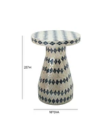Tov Furniture 18" Wood and Shell Side Table