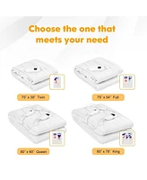 Gouun Safe Electric Heated Mattress Pad with 4 Size 8 Temperature 10-Hour Timer-King Size