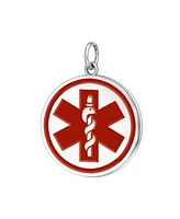 Drs, Inc. Ladies 925 Sterling Silver Round Medical Pendant