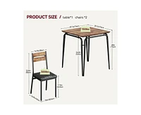 gaomon Dining Table for 2, Small Table and Chairs Set of 2, Square Dinette Set for 2, Dinner Table Set