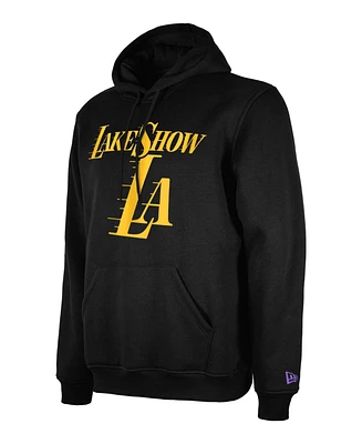 New Era Men's Black Los Angeles Lakers 2024/25 City Edition Pullover Hoodie