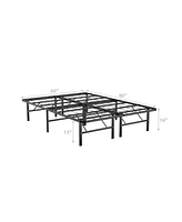 Gouun Queen Size Foldable Metal Platform Bed with Tool-Free Assembly-Queen size