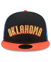 New Era Men's Black Oklahoma City Thunder 2024/25 Edition 59FIFTY Fitted Hat