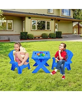 Gouun 3-Piece Plastic Children Play Table Chair Set