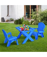 Gouun 3-Piece Plastic Children Play Table Chair Set