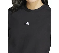 adidas Women's Short-Sleeve Cotton Crewneck Logo T-Shirt