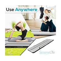 SereneLife 9.8 ft. Floor Tumble Track Mat with Electric Air Pump