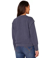 Democracy Petite Embellished Layered-Sleeve Sweatshirt