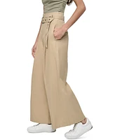 Dkny Jeans Women's High-Waist Pleated Cotton Trousers - TVN