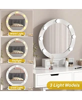 gaomon Vanity Desk, Makeup Vanity Table with Lighted Mirror