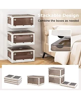 Gouun 3-Pack Stackable Storage Bins with Lids with 5 Opening Ways- Gal