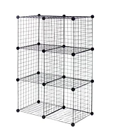 Gouun Diy 6 Metal Wire Free Standing Modular Storage Cubes