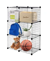 Gouun Diy 6 Metal Wire Free Standing Modular Storage Cubes