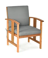 Gouun 3PC Solid Wood Outdoor Patio Sofa Furniture Set