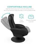 Best Choice Products Faux Leather Electric Massage Recliner Chair w/ Stool Ottoman, Remote Control, 5 Modes