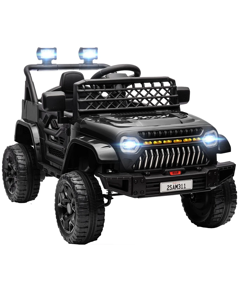 Qaba 12V Ride On Truck w/ Spring Suspension, Remote,