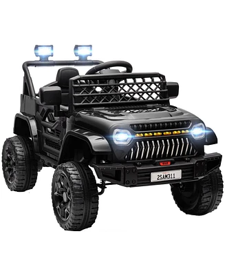 Qaba 12V Ride On Truck w/ Spring Suspension, Remote,