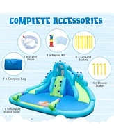 Gouun Inflatable Water Slide with Dual Slides and Large Splash Pool (Without Blower)