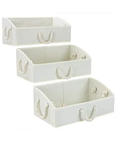 Sorbus 3 Pack Trapezoid Storage Box - Fabric Storage Baskets, Foldable Closet Organizer