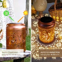 LAGarden Hummingbird Solar Lantern Outdoor Hanging Waterproof Metal Decor Light Christmas Gifts Yard Patio Porch 2Pack