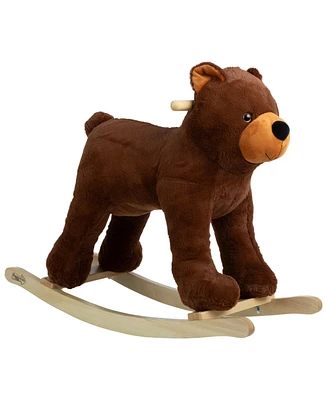 Happy Trails Plush Bear Rocking Horse