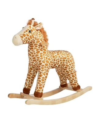 Happy Trails Giraffe Plush Rocking Horse