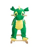 Happy Trails Plush Dinosaur Rocking Horse