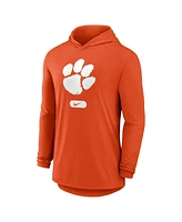 Nike Men's Orange Clemson Tigers Lightweight Performance Long Sleeve Hoodie T-Shirt