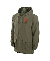 Nike Men's Olive Usc Trojans 2024 Military Appreciation Full-Snap Hoodie Jacket