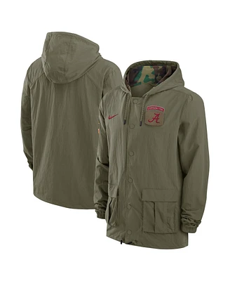 Nike Men's Olive Alabama Crimson Tide 2024 Military Appreciation Full-Snap Hoodie Jacket