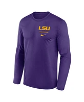 Nike Men's Purple Lsu Tigers Primary Stack Legend Long Sleeve T-Shirt