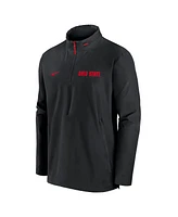 Nike Men's Black Ohio State Buckeyes Sideline Coaches Quarter-Zip Jacket