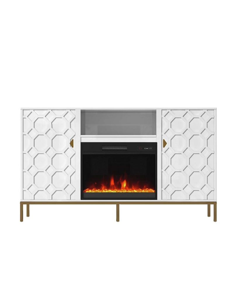 Boyel Living 23 inches Electric Fireplace Tv Stand Media Consoles