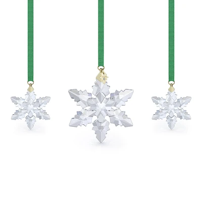 Swarovski Crystal Snowflake Ornaments, Set of 3