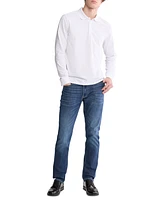 Calvin Klein Men's Smooth Cotton Long-Sleeve Polo Shirt