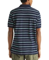 Nautica Men's Striped Classic Fit Deck Polo Shirt