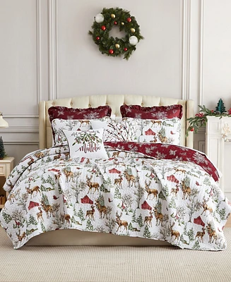 Southshore Fine Linens Christmas 5-Pc. Holiday Quilt Set, Twin/Twin Xl